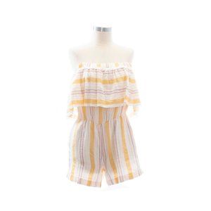 Lemlem Size Small Yellow Striped Romper